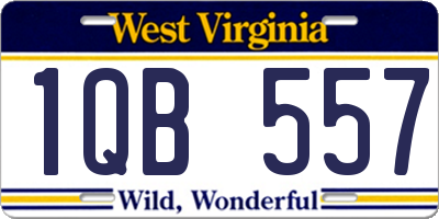 WV license plate 1QB557