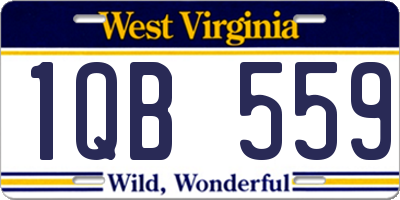 WV license plate 1QB559