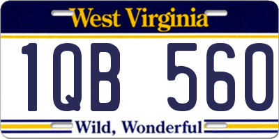 WV license plate 1QB560
