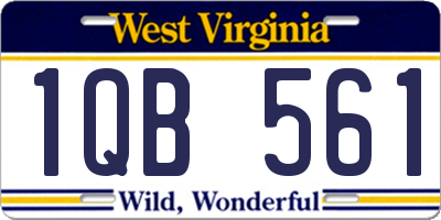 WV license plate 1QB561
