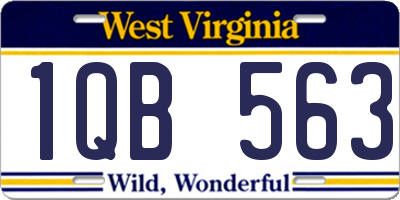 WV license plate 1QB563
