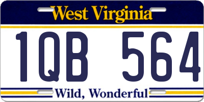 WV license plate 1QB564