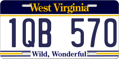 WV license plate 1QB570