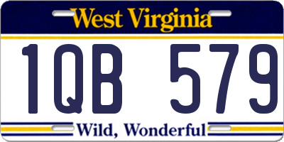 WV license plate 1QB579