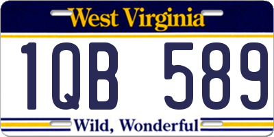 WV license plate 1QB589