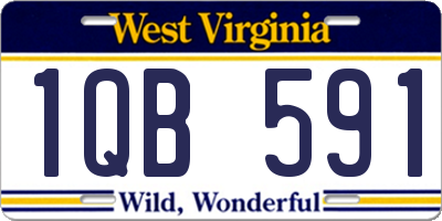 WV license plate 1QB591