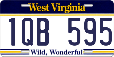 WV license plate 1QB595