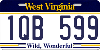 WV license plate 1QB599