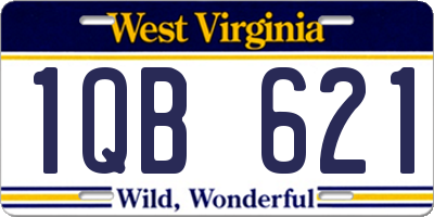 WV license plate 1QB621