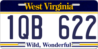 WV license plate 1QB622