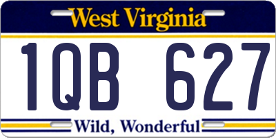 WV license plate 1QB627