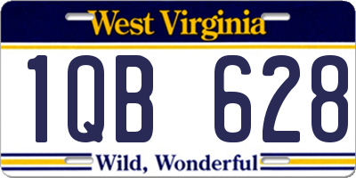 WV license plate 1QB628