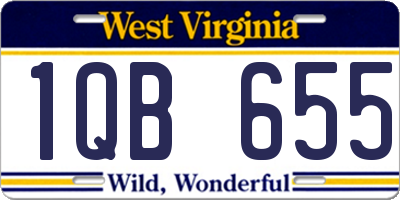 WV license plate 1QB655