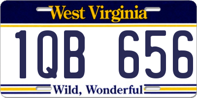 WV license plate 1QB656