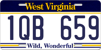 WV license plate 1QB659