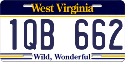 WV license plate 1QB662