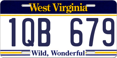 WV license plate 1QB679