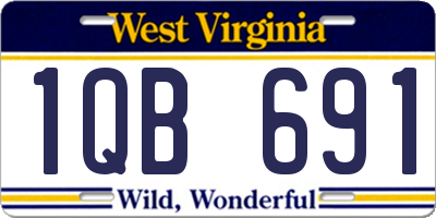 WV license plate 1QB691