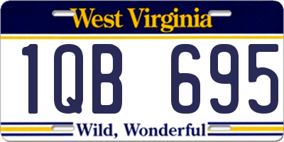 WV license plate 1QB695