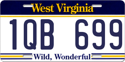 WV license plate 1QB699