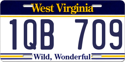 WV license plate 1QB709