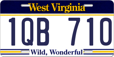 WV license plate 1QB710
