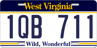 WV license plate 1QB711