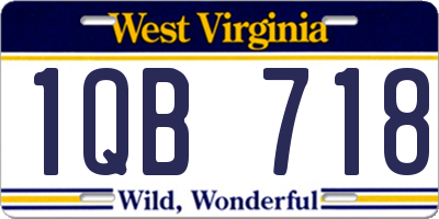 WV license plate 1QB718