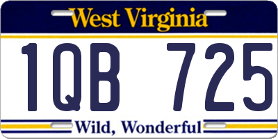 WV license plate 1QB725