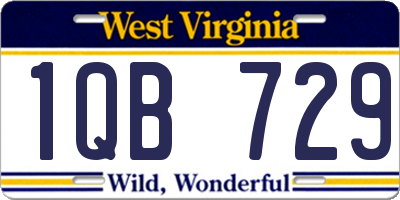 WV license plate 1QB729