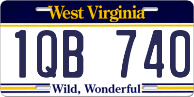 WV license plate 1QB740