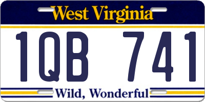 WV license plate 1QB741