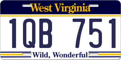 WV license plate 1QB751