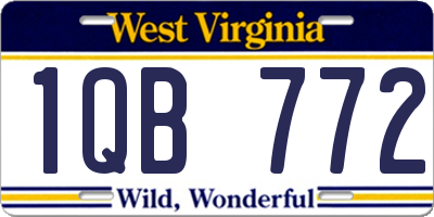 WV license plate 1QB772