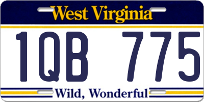 WV license plate 1QB775