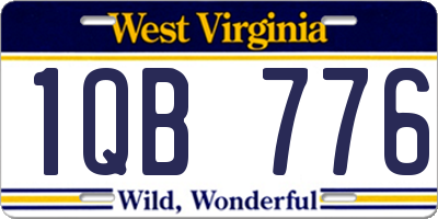 WV license plate 1QB776