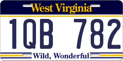 WV license plate 1QB782