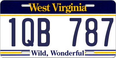 WV license plate 1QB787