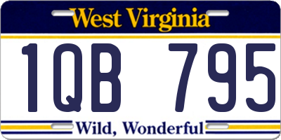 WV license plate 1QB795