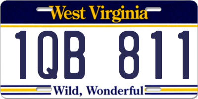 WV license plate 1QB811