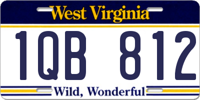 WV license plate 1QB812