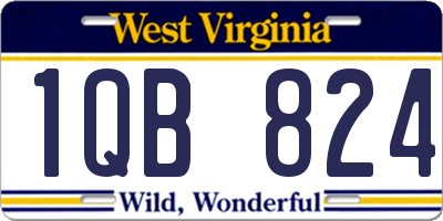 WV license plate 1QB824