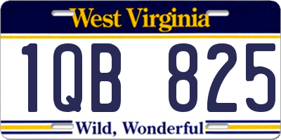 WV license plate 1QB825