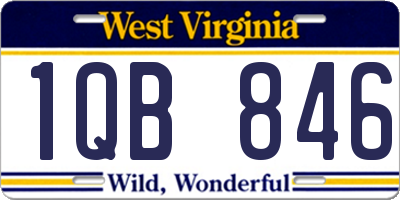 WV license plate 1QB846