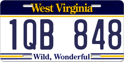 WV license plate 1QB848