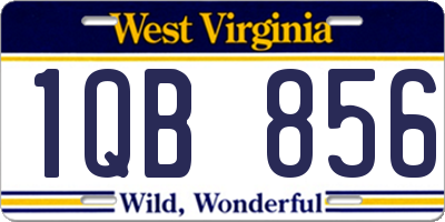 WV license plate 1QB856