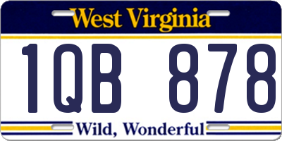 WV license plate 1QB878