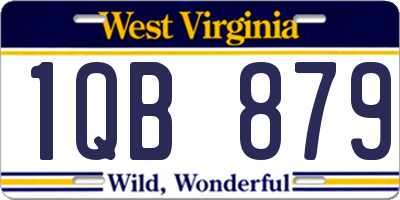 WV license plate 1QB879