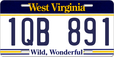 WV license plate 1QB891