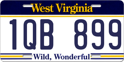 WV license plate 1QB899